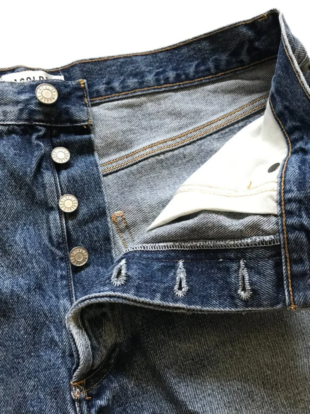 NWT Agolde Dee Vintage High Rise Cut Off Denim Jean Shorts Womens 32 Blue NEW